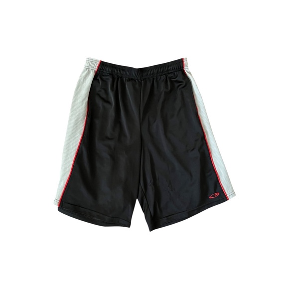 Vintage Y2K Champion C9 Dazzle Shimmer Silky Black Basketball Gym Shorts Size XL - Picture 1 of 4